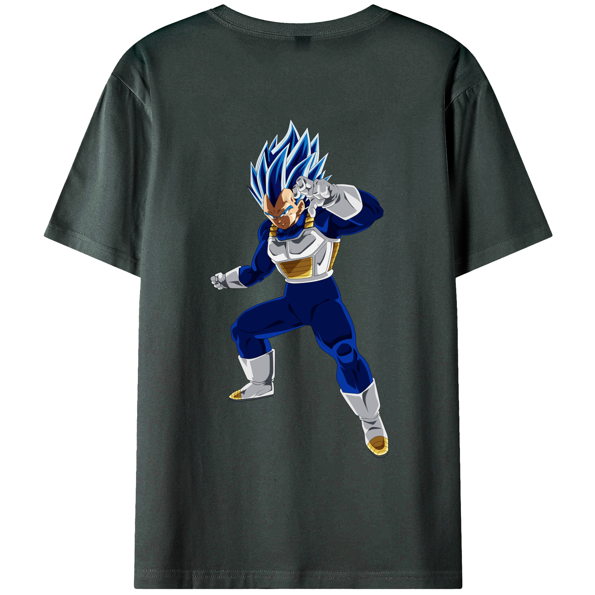 （画像用） ドラゴンボール ベジータ四世（Bejīta Yonsei）DRAGON BALL Vegeta IV 綿100％ メンズ半袖Tシャツ（バックプリント） 通気性